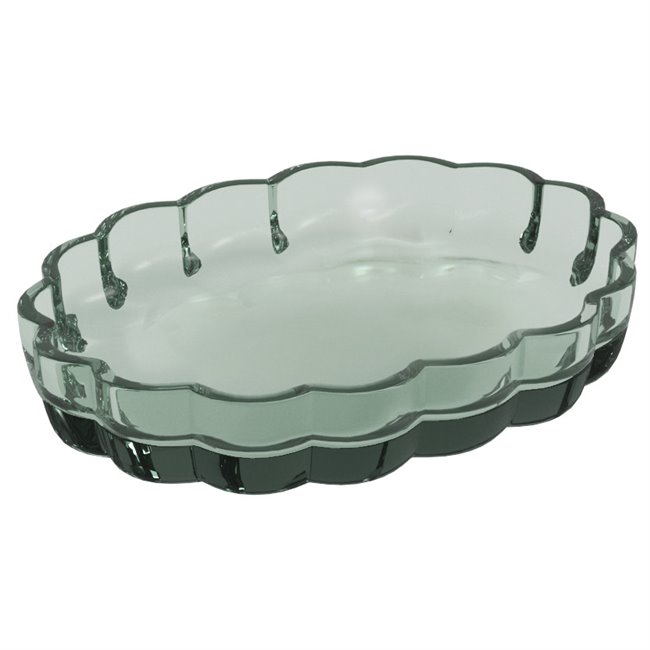 Soap dish GREEN FLOREA, H2.5x13.8x9.9cm