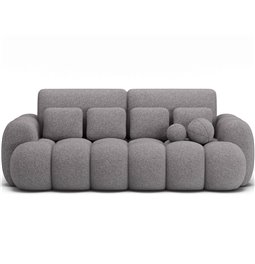 Sofa bed Elcotonn, sleeping function, Paolli 04, grey, H105x256x119cm