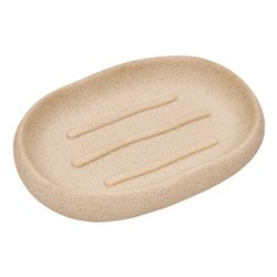 Soap dish OLEYA, beige, H2.3x13.1x9.2cm
