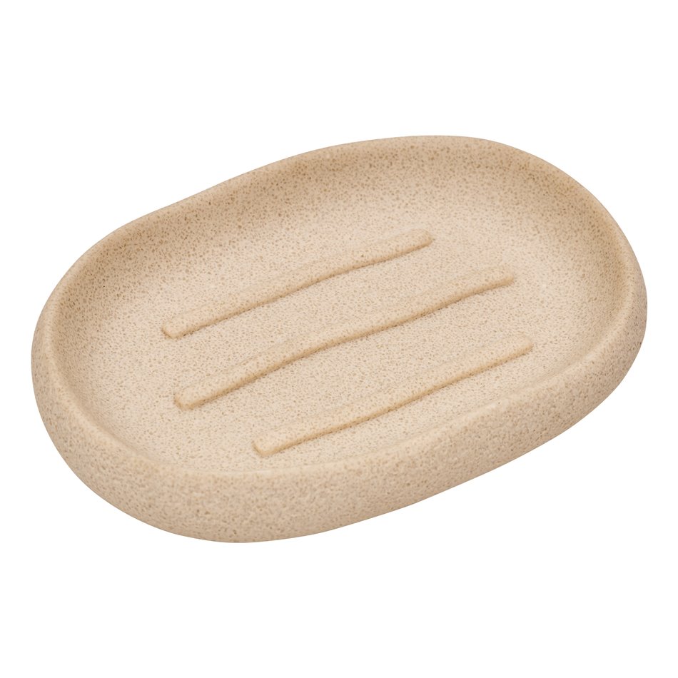 Soap dish OLEYA, beige, H2.3x13.1x9.2cm