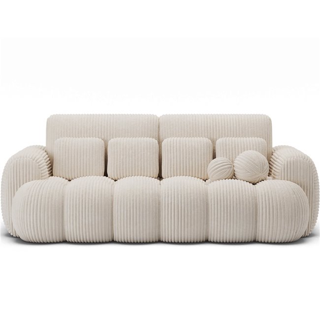 Sofa bed Elcotonn, sleeping function, Modullo 01, white, H105x256x119cm