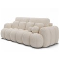 Sofa bed Elcotonn, sleeping function, Modullo 01, white, H105x256x119cm