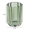 Teef brush holder FLOREA GREEN, H11cm, D7.7cm