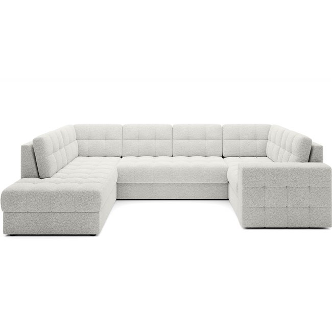 Corner sofa Elewett L, sleeping function, Royal 01, boucle, white, H82x299x198cm