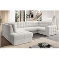 Corner sofa Elewett L, sleeping function, Royal 01, boucle, white, H82x299x198cm