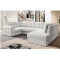 Corner sofa Elewett R, sleeping function, Royal 01, boucle, white, H82x299x198cm