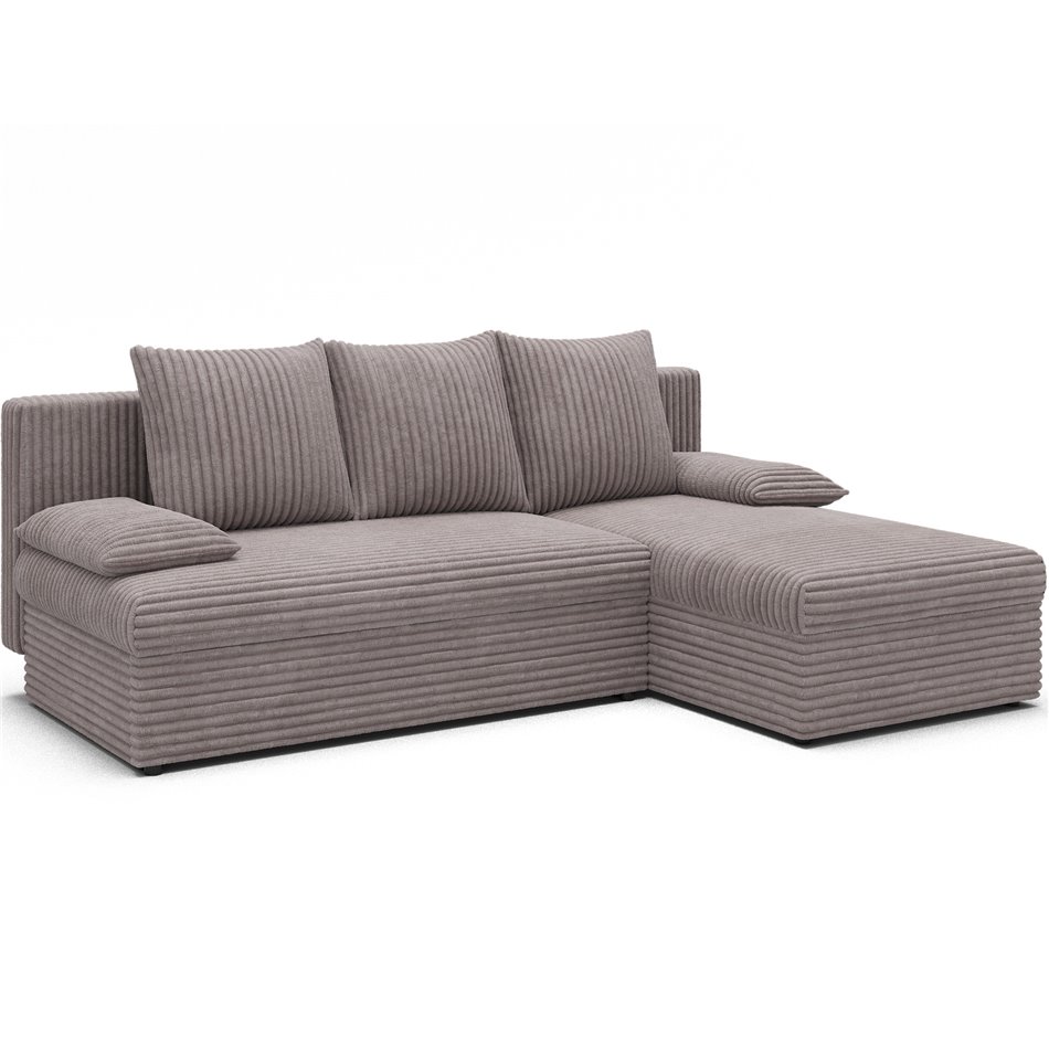 Угловой диван Elgino L/R Reversible, раздвижной, Modullo 03, серый, H90x201x143cm