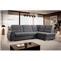 Угловой диван Elsado R, раздвижной, Sola 06, темно-серый, H95x272x192cm