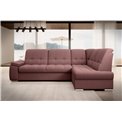 Угловой диван Elsado R, раздвижной, Velvetmat 24, бархат, розовый, H95x272x192cm
