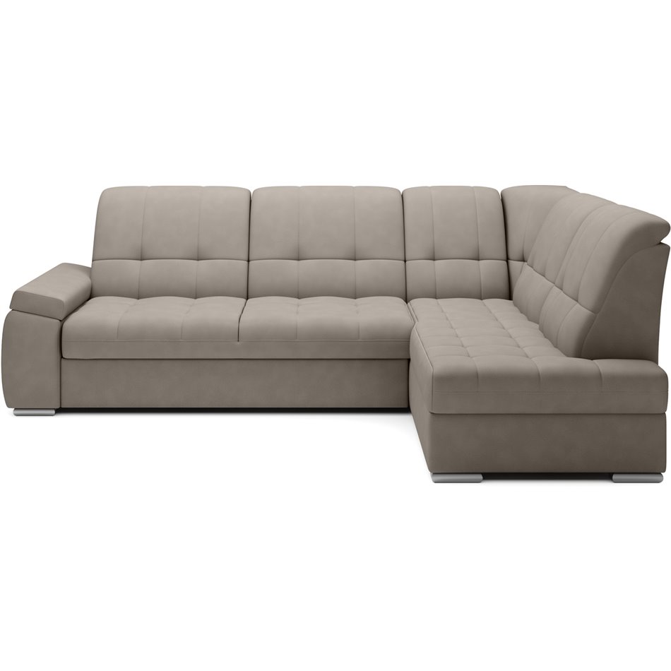 Угловой диван Elsado R, раздвижной, Poco 07, серый, H95x272x192cm