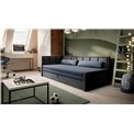 Sofa bed Elfulgeo L, sleeping function, Poco 40, Poco 04, dark blue, H77x214x82cm