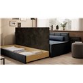 Sofa bed Elfulgeo L, sleeping function, Poco 40, Poco 04, dark blue, H77x214x82cm