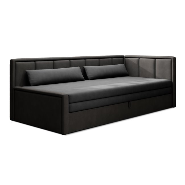 Sofa bed Elfulgeo R, sleeping function, Poco 04, Poco 10, grey, H77x214x82cm
