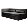 Sofa bed Elfulgeo L, sleeping function, Poco 04, Poco 10, grey, H77x214x82cm