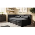 Sofa bed Elfulgeo L, sleeping function, Poco 04, Poco 10, grey, H77x214x82cm
