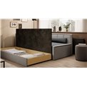 Sofa bed Elfulgeo L, sleeping function, Poco 04, Poco 03, grey, H77x214x82cm