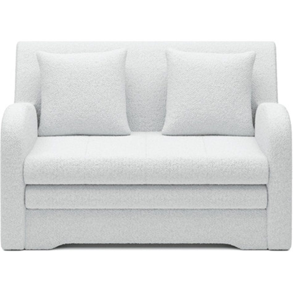 Sofa bed Elario, sleeping function, Royal 01, boucle, white, H85x130x103cm