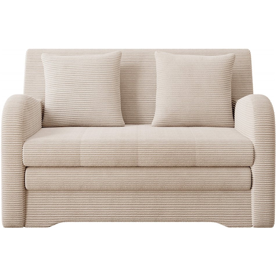 Sofa bed Elario, sleeping function, Jarell 18, corduroy, beige, H85x130x103cm