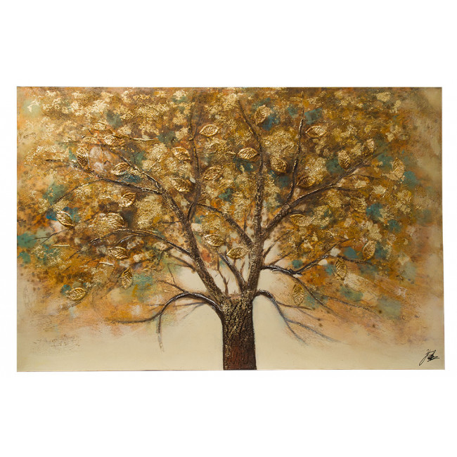 Canvas wall art With Tree, 150x4x100cm