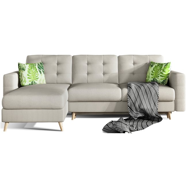 Угловой диван Elsgard L/R Reversible, раздвижной, Cover 02, бежевый, H93x248x162cm