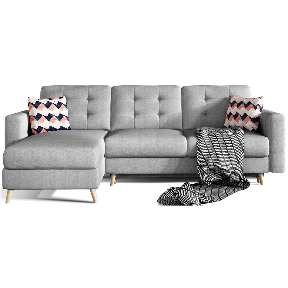 Угловой диван Elsgard L/R Reversible, раздвижной, Cover 87, серый, H93x248x162cm