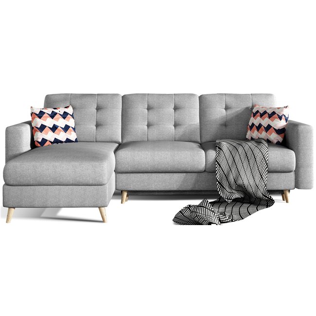 Угловой диван Elsgard L/R Reversible, раздвижной, Cover 87, серый, H93x248x162cm