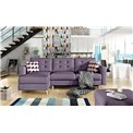 Угловой диван Elsgard L/R Reversible, раздвижной, Soro 65, фиолетовый, H93x248x162cm