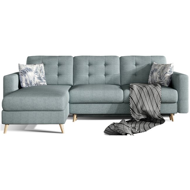 Угловой диван Elsgard L/R Reversible, раздвижной, Cover 70, зелёный, H93x248x162cm