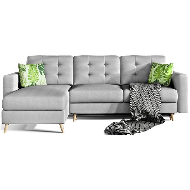 Угловой диван Elsgard L/R Reversible, раздвижной, Soro 83, серый, H93x248x162cm