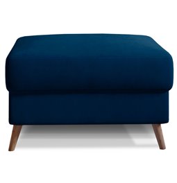 Пуф Elsgard, Monolith 77, бархат, синий, H73x73x48cm