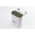 Metallic jar with lid Espresso, cream color, 13.5x7.5x19cm 