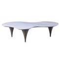 Coffee table Wartenberg, stone/metal, 139x76cm H36cm