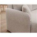 Corner sofa Elhadson R, sleeping function, Royal 01, boucle, white, H89x206x150cm