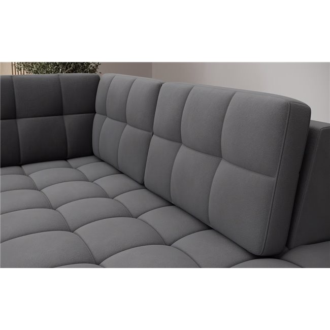 U-shaped sofa Elewett R, sleeping function, Sola 06, dark grey, H82x299x198cm