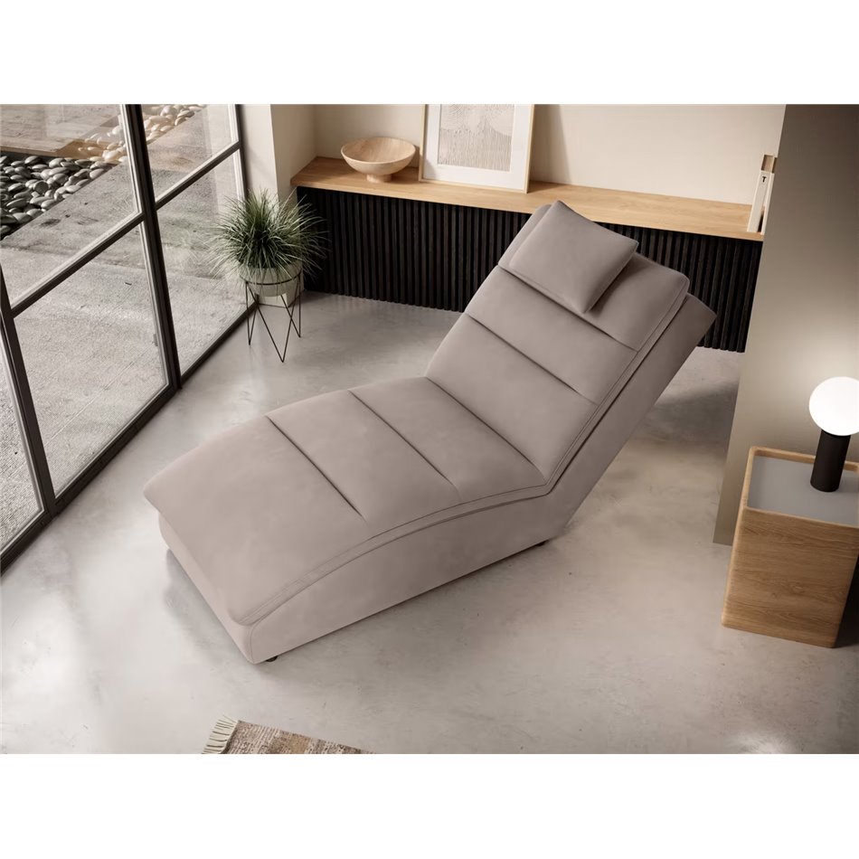 Chaise lounge chair Eltaco, Sola 18, beige, H95x85x170cm