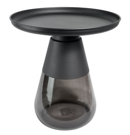 Kavos staliukas Jell, žalia/auksinė sp., metalas/stiklas, D55cm H50cm