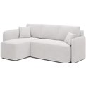 Corner sofa Elhadson L, sleeping function, Royal 01, boucle, white, H89x206x150cm