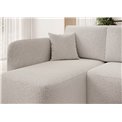 Corner sofa Elhadson L, sleeping function, Royal 01, boucle, white, H89x206x150cm