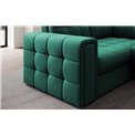 U-shaped sofa Elewett R, sleeping function, Lukso 35, velvet, green, H82x299x198cm