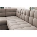 U-shaped sofa Elewett R, sleeping function, Sola 18, beige, H82x299x198cm