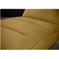 Chaise lounge chair Eltaco, Loco 45, velvet, yellow, H95x85x170cm