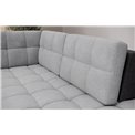 U-shaped sofa Elewett R, sleeping function, Monolith 84, Monolith 97, velvet, grey, H82x299x198cm