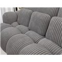 Sofa bed Elcotonn, sleeping function, Modullo 03, grey, H105x256x119cm