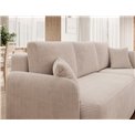 Corner sofa Elhadson R, sleeping function, Jarell 18, corduroy, beige, H89x206x150cm