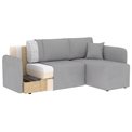 Corner sofa Elhadson R, sleeping function, Jarell 18, corduroy, beige, H89x206x150cm