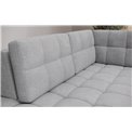U-shaped sofa Elewett L, sleeping function, Monolith 85, velvet, grey, H82x299x198cm