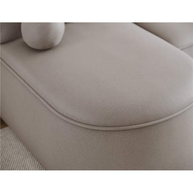 Corner sofa Elivosa R, sleeping function, Sola 18, beige, H93x220x144cm