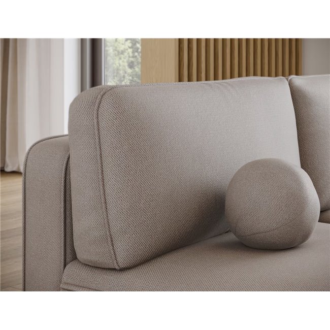 Corner sofa Elivosa R, sleeping function, Sola 18, beige, H93x220x144cm