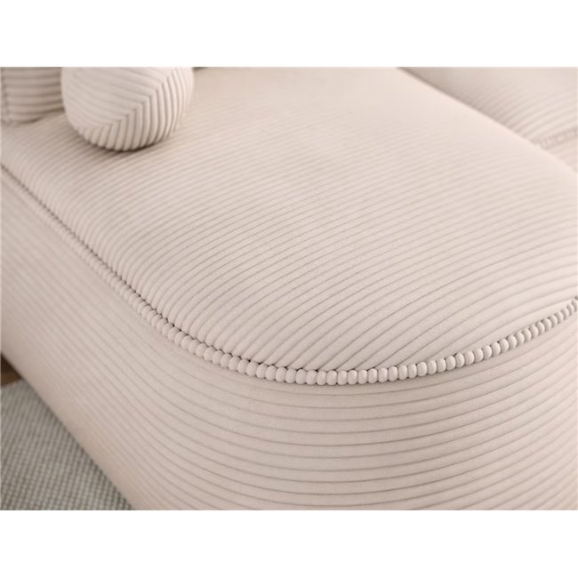 Corner sofa Elivosa R, sleeping function, Jarell 18, corduroy, beige, H93x220x144cm