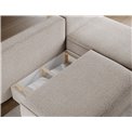 Corner sofa Elivosa R, sleeping function, Royal 18, boucle, beige, H93x220x144cm